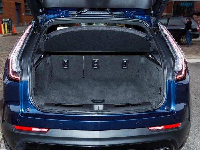 The cargo area offers 25 cubic feet of capacity with the rear seats up. Fold the rear seats up and you have double that.