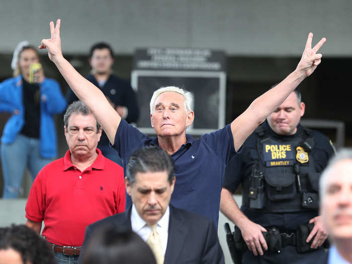 Roger Stone being pardoned in 2019: shares trading at 20¢ for yes, 80¢ for no.