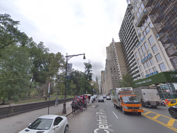 ... and is separated from the southern entrance to Central Park by just one street.