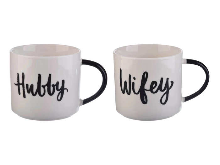 A coffee mug for your hubby or wifey