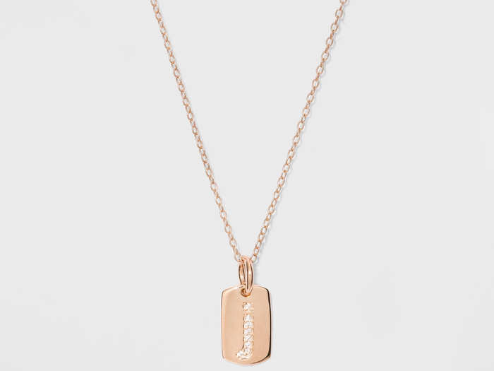 A monogrammed necklace