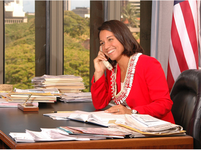 Rep. Tulsi Gabbard made history as the youngest person elected to the Hawaii State Legislature at age 21.