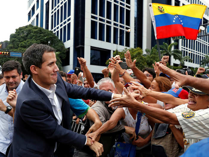 Guaidó has pointed to a clause in the Venezuelan constitution that states the leader of the legislature becomes president when there is a "vacuum of power." He