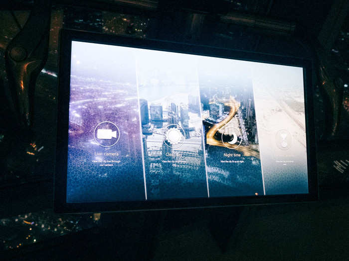 There was also a touchscreen that you can use to look at the Dubai skyline.