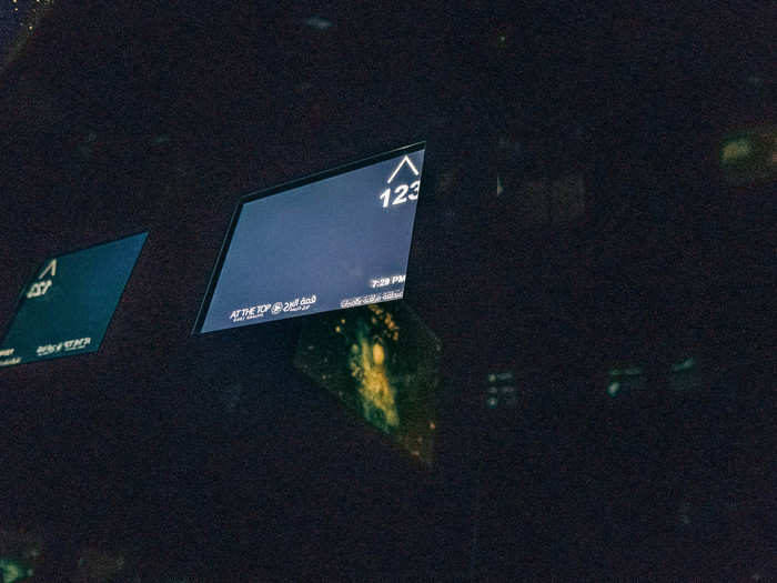 The elevator is wicked fast, rising to the 124th floor in a minute. That makes it the third-fastest elevator in the world.