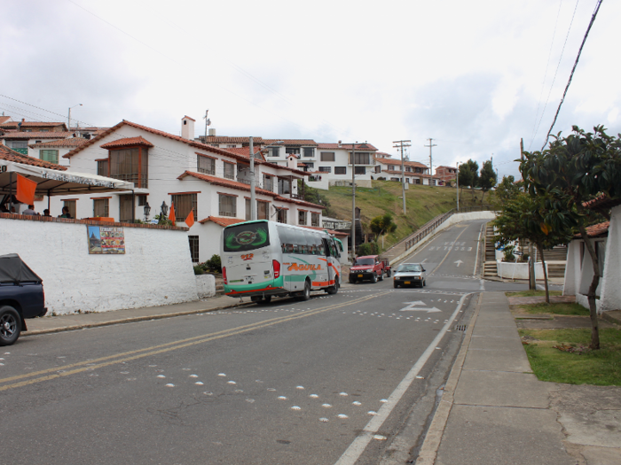 After a few hours, we got to the small town where we would take a taxi to see Lake Guatavita. It was an incredibly cheap, efficient way to get out of town.