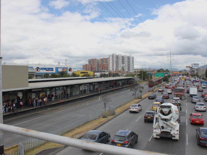 I walked to my first trip to the TransMilenio with my friend, an American who has lived in Colombia for almost two years. She knows the city well and usually takes the TransMilenio to get around.