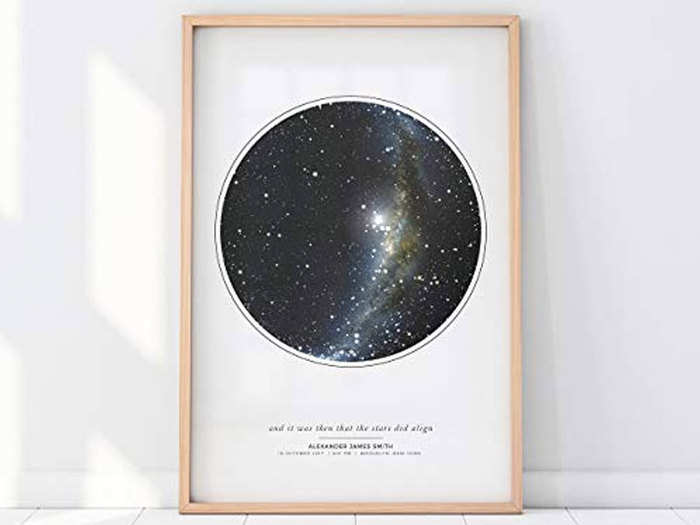 A romantic print of the sky from a special night