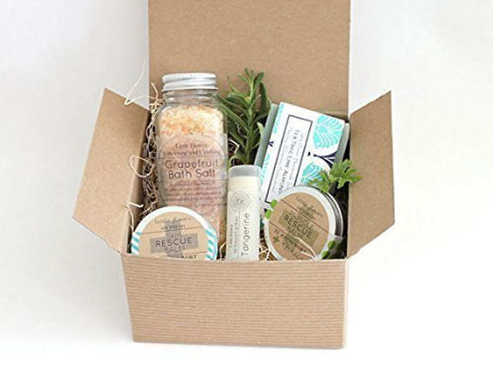 A gift box filled with everything they need for some R&R