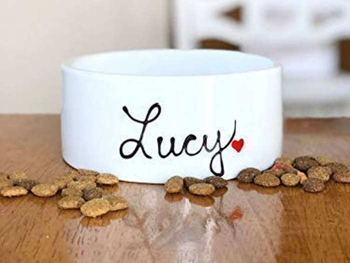 A personalized food bowl that shows your pup you love them too