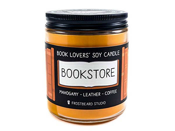 A simple scented candle that any bookworm will appreciate