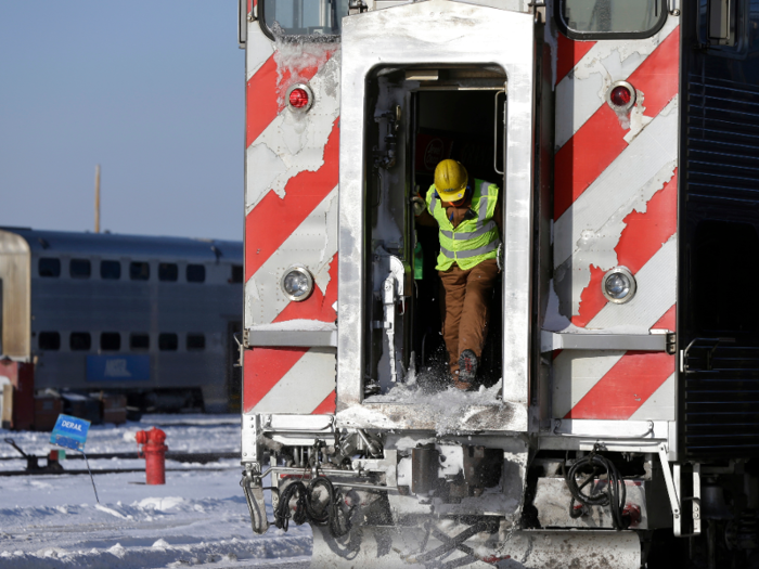 Keeping the Metra commuter trains moving was challenging, too.