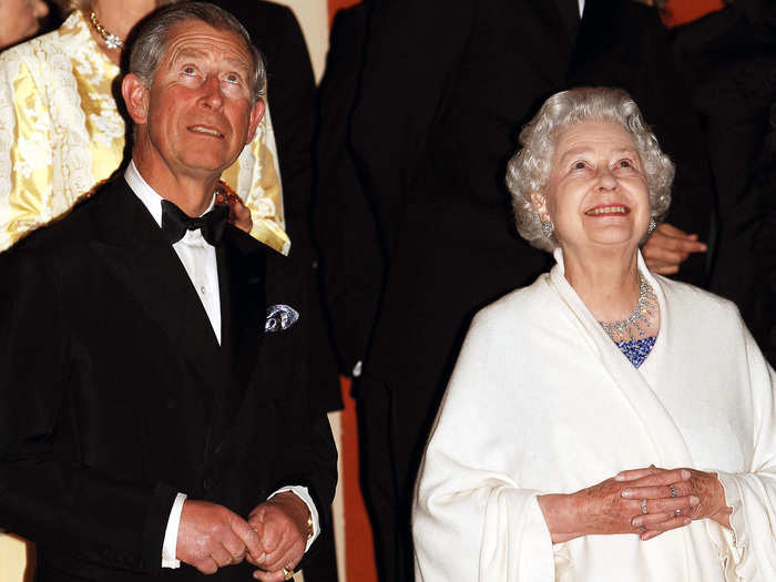 2006: The queen celebrated her 80th birthday in 2006. A firework display, which she can be seen watching in the photo below, was put on at Kew Palace in her honour before she celebrated at a private family dinner.