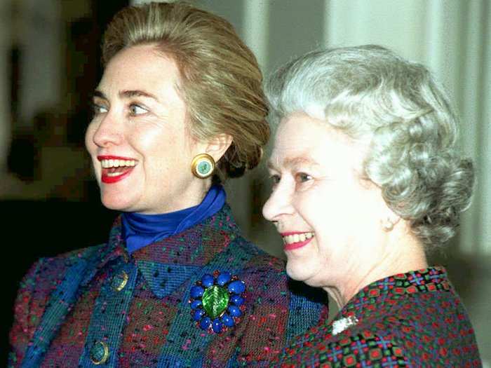 1995: President Bill Clinton and his wife Hillary arrived in London for a five-day European trip in November 1995.