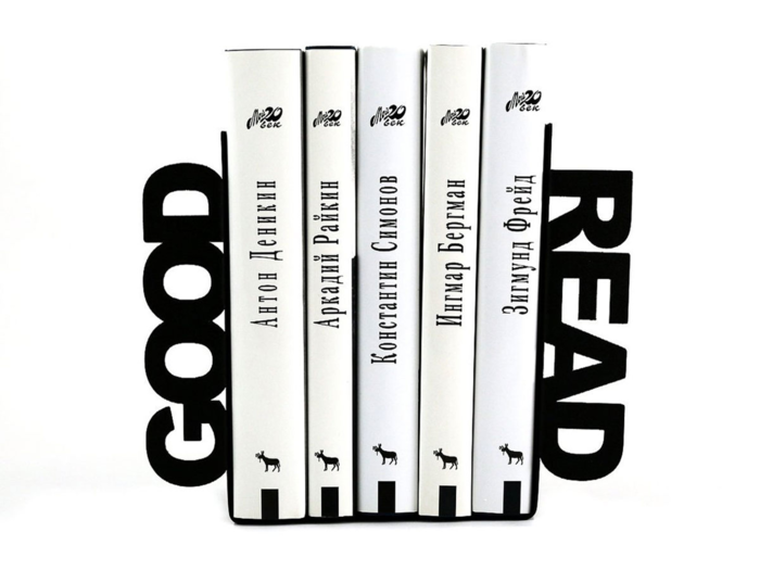 A cool set of bookends to show off their collection of good reads
