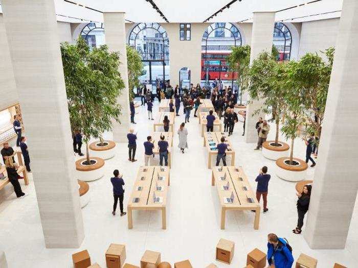 It also includes a mezzanine level overlooking the store