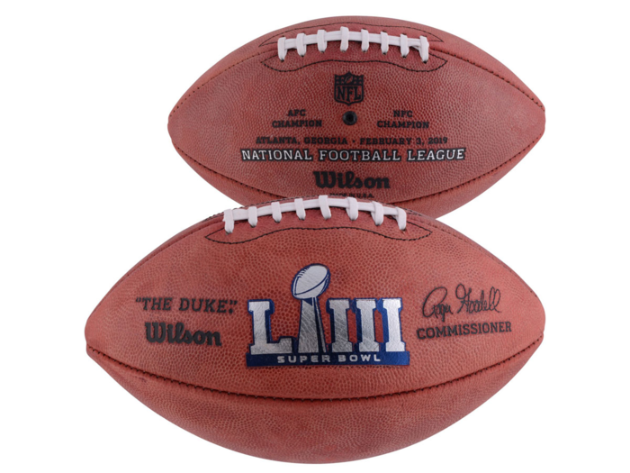 Play like the pros with the official game football used in Super Bowl LIII.