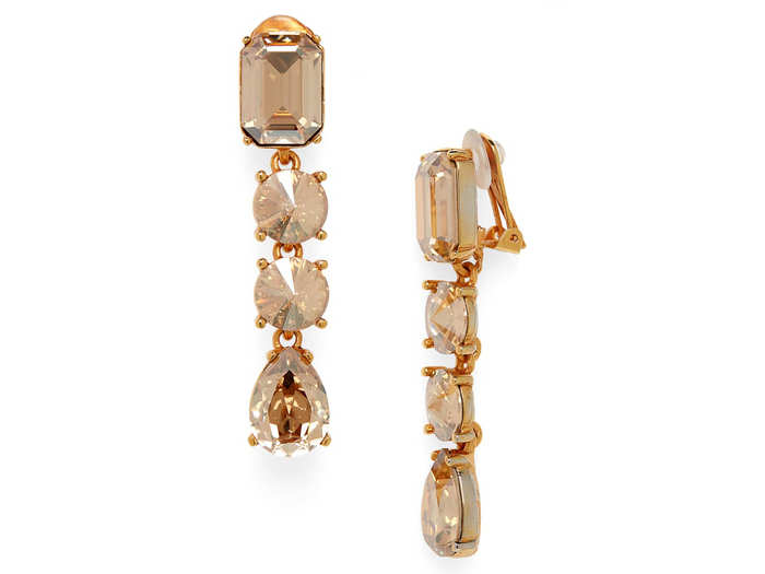 An elegant pair of crystal earrings