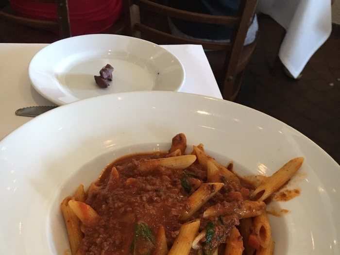 ... penne bolognese from Fred Segal Mauro Cafe ...