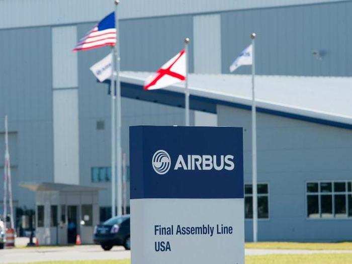 The Airbus facility also includes a paint shop and a transshipment hangar where parts 
are gathered before being moved onto the assembly line.