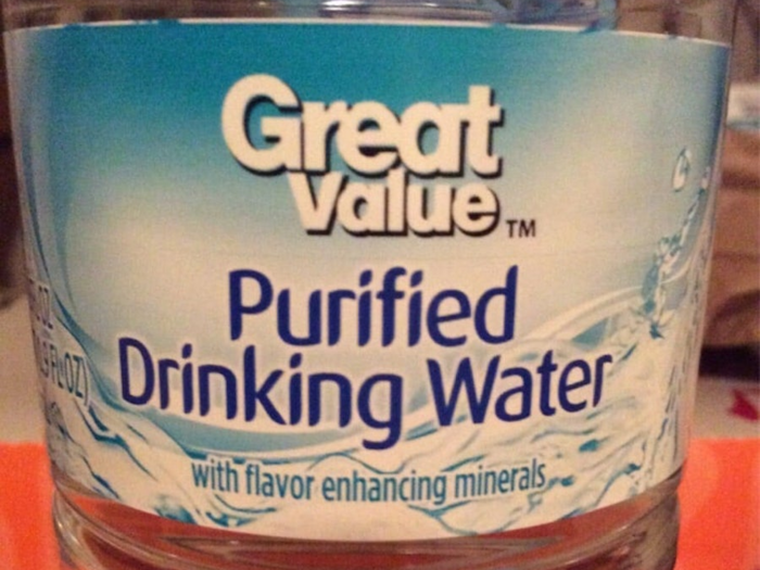 Bottled water: Walmart