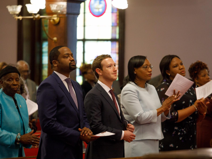 In 2017, Zuckerberg seemed to be flirting with a career in politics as he embarked on a whirlwind tour of the US. He was photographed working on a Ford assembly line in Michigan, visiting a Civil War battlefield in Mississippi, and attending a church service in South Carolina, among other destinations.