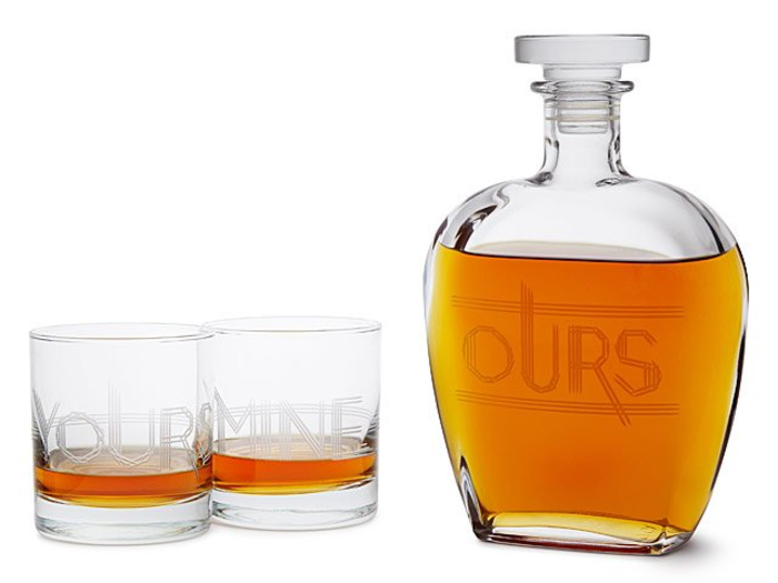 A decanter for the whiskey-loving couple