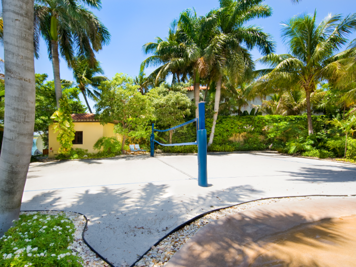 The property includes a regulation volleyball court ...