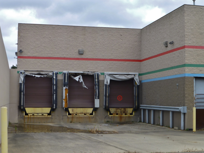 This truck unloading center also belonged to Target.