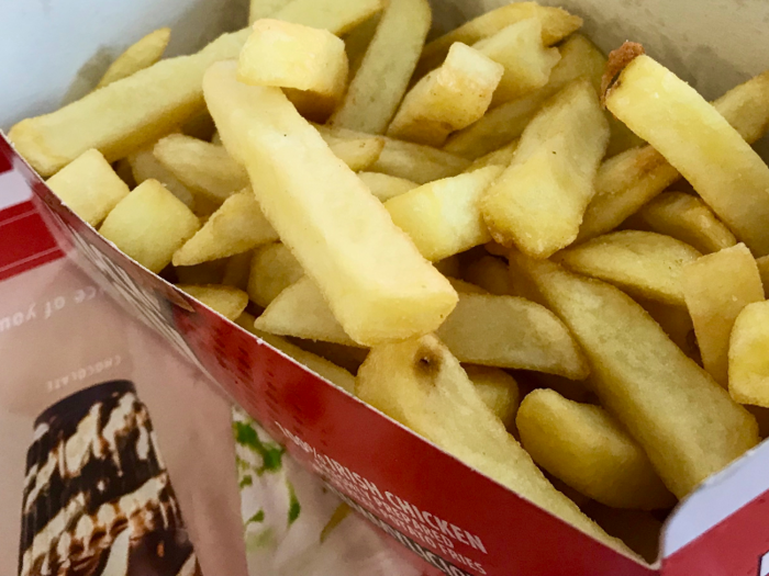 The fries are also thicker and taste more like actual potatoes.