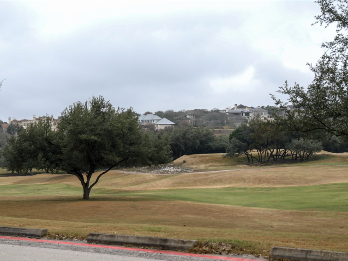 Some homes even overlook the golf courses.