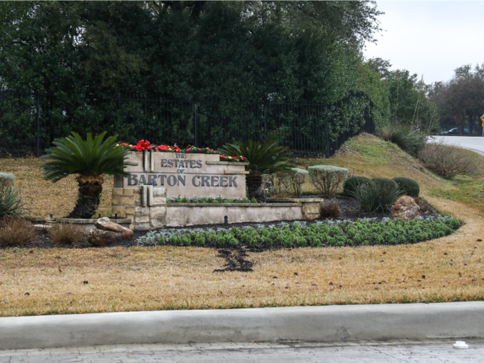 ... to the Estates of Barton Creek, another subdivision at the halfway mark down the neighborhood, is a 30-minute walk, or a four-minute drive.