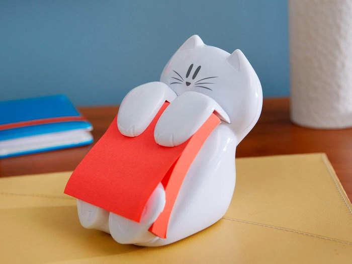 A cute post-it note dispenser