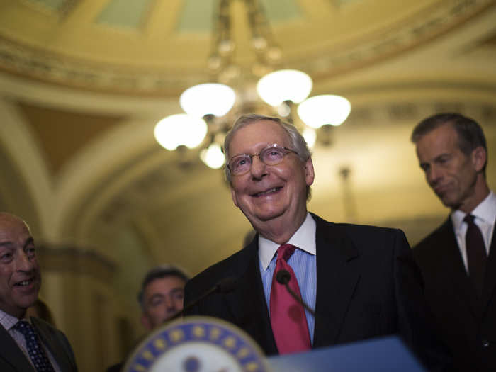 Senate majority leader Mitch McConnell (R-KY): 76 years old