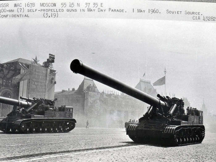 The images were taken mostly of Soviet weapons, including missiles, self-propelled guns, and launching platforms.