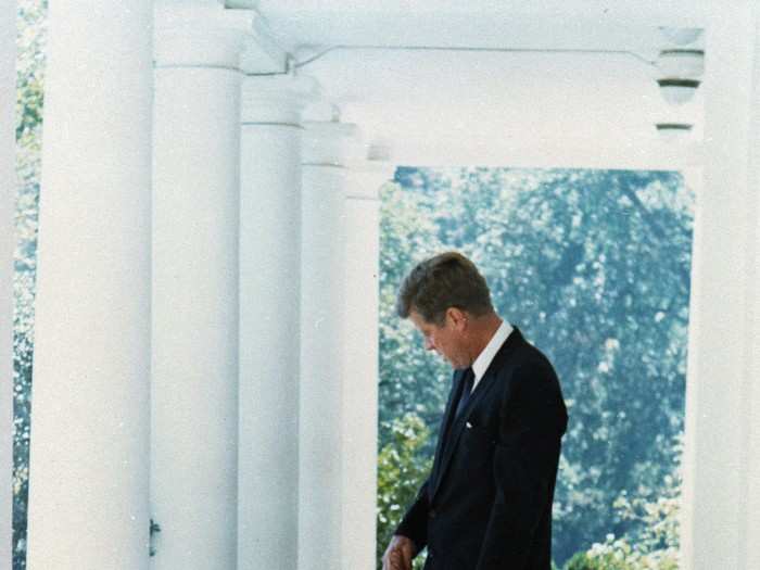 The Kennedy children made regular appearances around the White House, like John Jr.