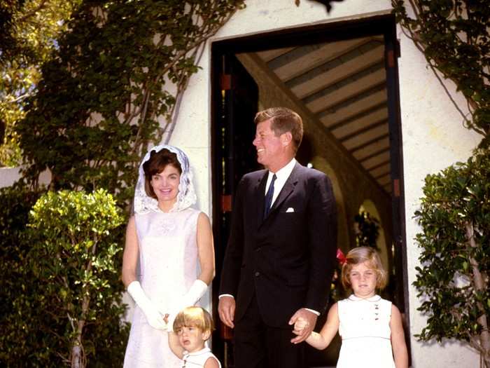 The Kennedy family gathered for Easter at the Palm Beach home of the president