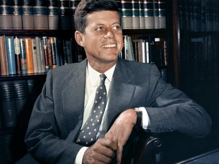 Kennedy was a rising star in the Senate, winning a Pulitzer Prize in 1957 for his book on the immense pressures and interests lawmakers confront, titled "Profiles in Courage."