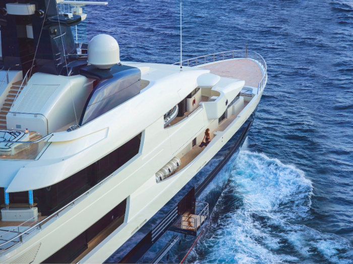 The yacht was built in 2014 in The Netherlands and has an exterior design created by Oceanco, a privately owned custom yacht builder.