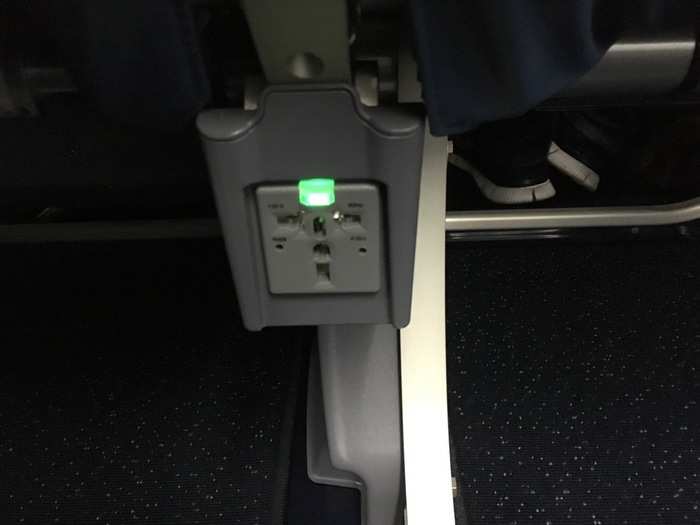 ... Available power sockets at each row.