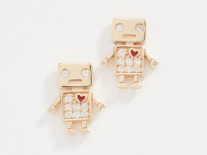 Sydney Evan Gold Robot Studs