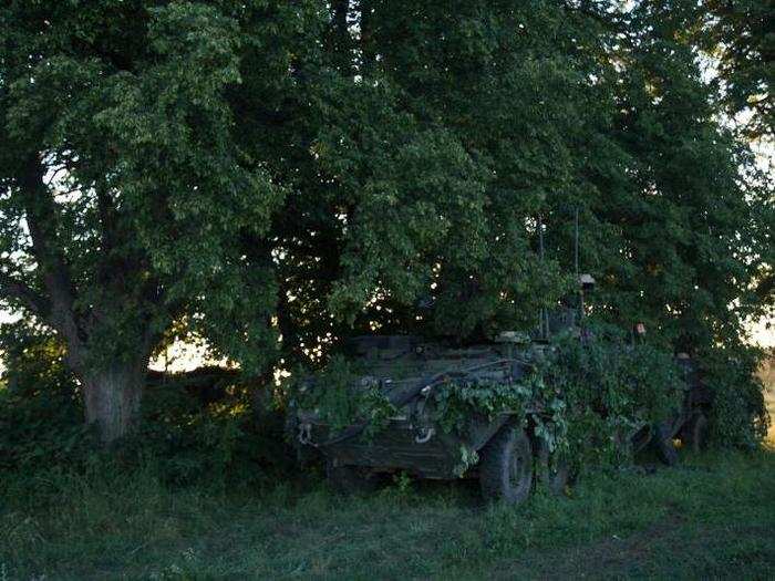 Militaries have creative ways of concealing vehicles, like this infantry carrier.