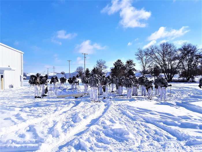 From a distance, it helps the soldiers blend in with the treeline.