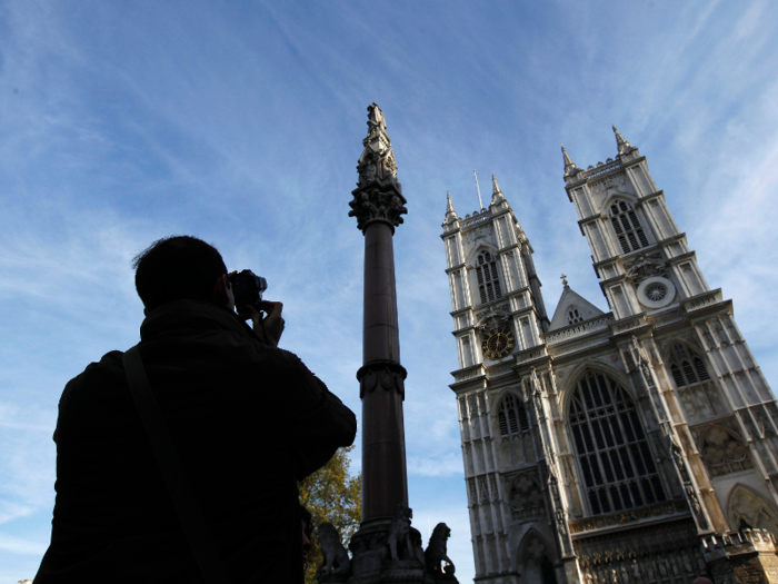 ... near the equally famous Westminster Abbey.