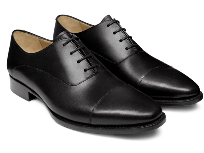 A pair of traditional oxford dress shoes (for men)