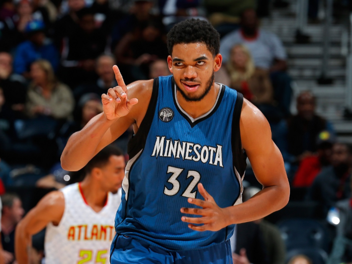 Karl-Anthony Towns as a rookie — 20 years old