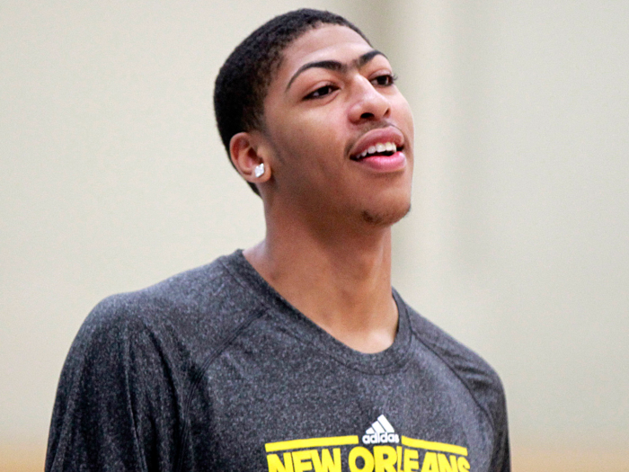 Anthony Davis as a rookie — 19 years old