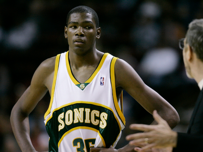 Kevin Durant as a rookie — 19 years old