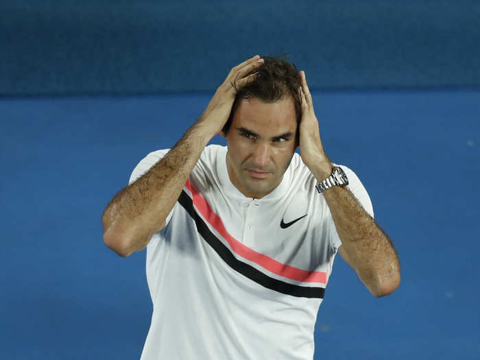 2018: In the Australian Open semi-final against Hyeon Chung, Federer gave the chair umpire a tongue-lashing for his supposedly "bulls---" call.