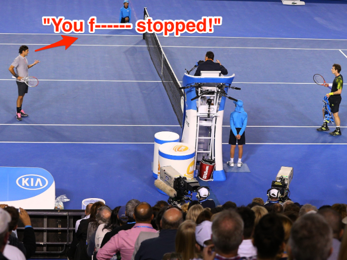 2013: According to USA Today, Federer hurled an F-bomb at Andy Murray midway through their Australian Open semi-final.